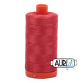 2255 Dark Red Orange Aurifil Cotton 50wt Large Spool