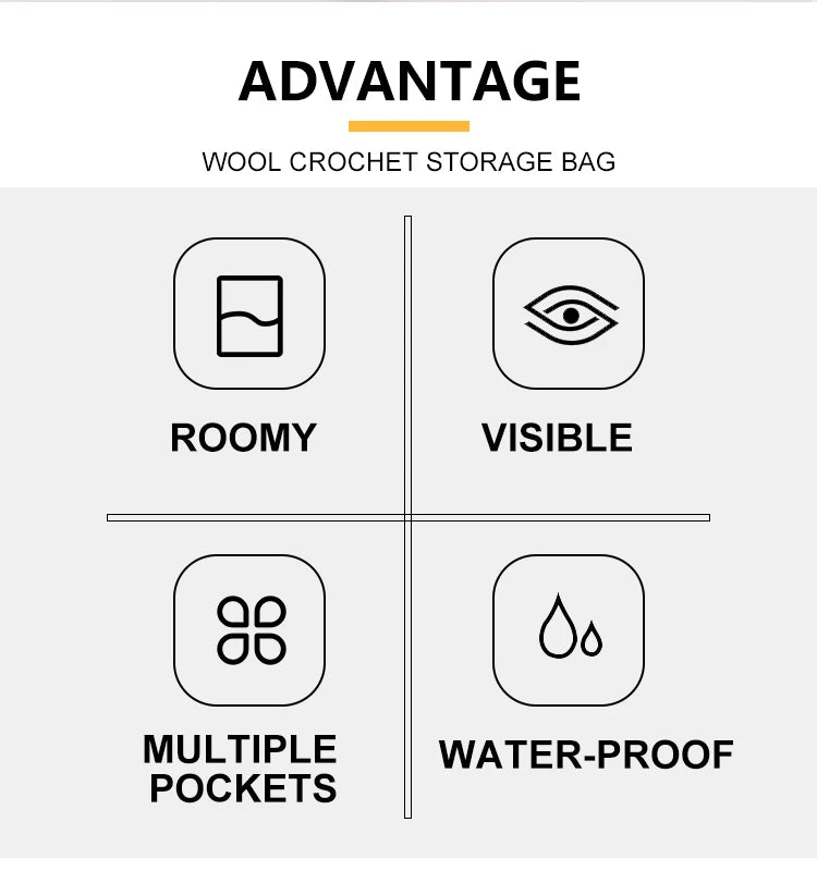 Large Capacity Craft Storage Shoulder Bag – Sewing, Knitting, Crochet & Yarn Organizer