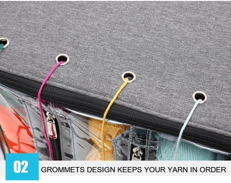 Large Capacity Craft Storage Shoulder Bag – Sewing, Knitting, Crochet & Yarn Organizer