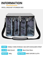 Large Capacity Craft Storage Shoulder Bag – Sewing, Knitting, Crochet & Yarn Organizer