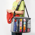 Large Capacity Craft Storage Shoulder Bag – Sewing, Knitting, Crochet & Yarn Organizer