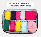 Large Capacity Craft Storage Shoulder Bag – Sewing, Knitting, Crochet & Yarn Organizer