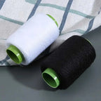 Black & White Polyester Sewing Thread Set - 2 Spools (1 black, 1 white)