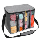 Large Capacity Craft Storage Shoulder Bag – Sewing, Knitting, Crochet & Yarn Organizer