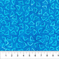 Blue Scattered Triangle Celebration Cotton 44/45 Fabric Per Yard