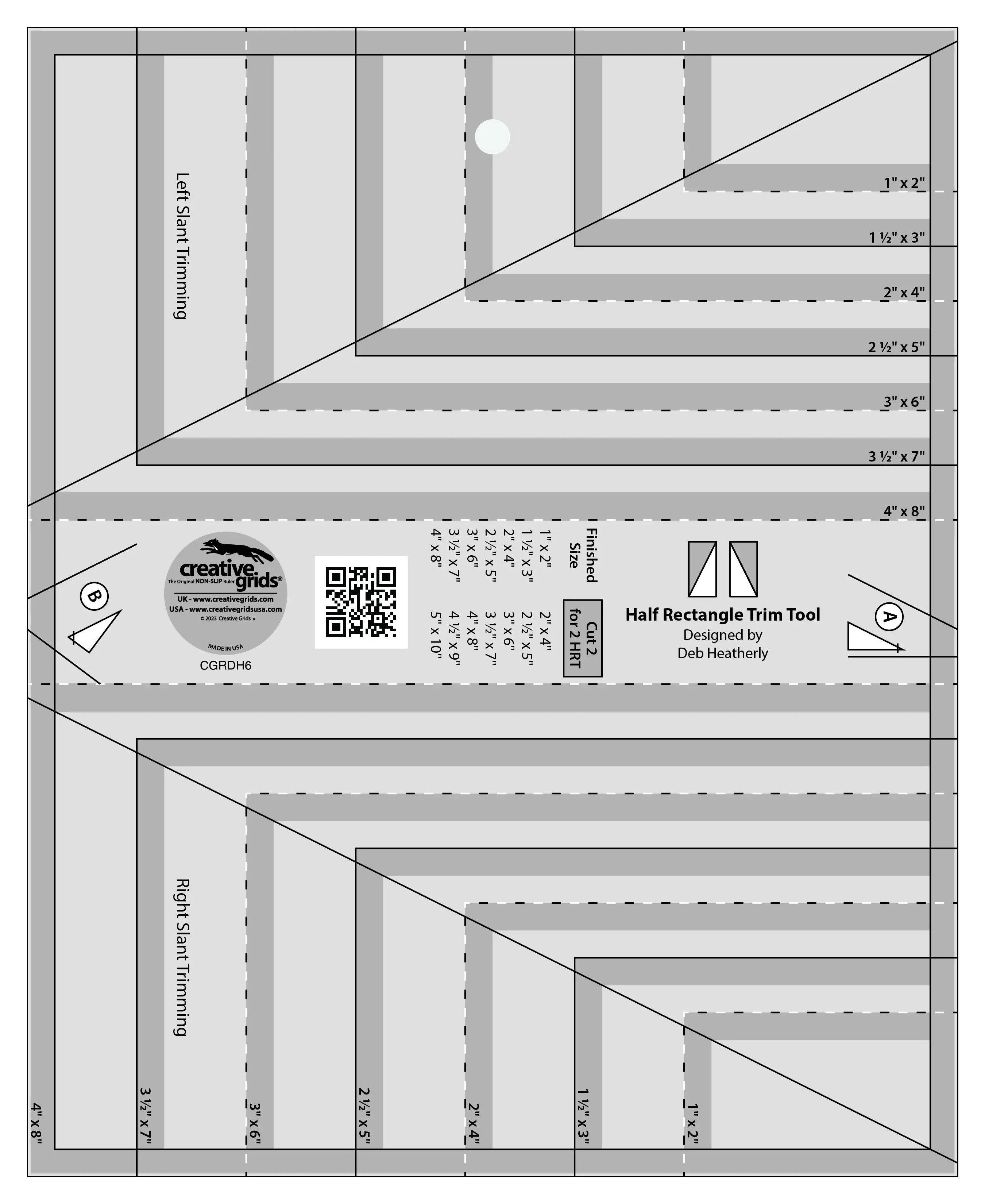Creative Grids Half Rectangle Trim Tool