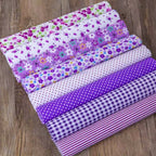 Paquete de 7 Retales de Algodón Surtidos – 25×25cm (9.8"×9.8") | Tela Precortada para Acolchar