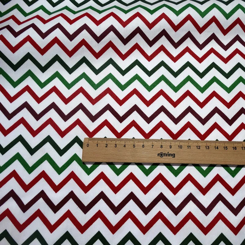 Christmas Twill Cotton Fabric – Santa, Trees & Holiday Prints, 0.5m x 1.6m