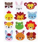 Kits de pintura de diamantes 5D para niños, pegatinas de animales con diamantes DIY, arte de diamantes digital hecho a mano, mosaico de manualidades
