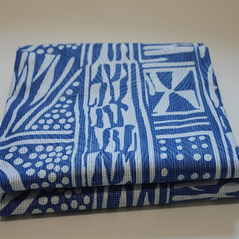 African Ankara Wax Print Fabric – 100% Polyester, 6 Yards (110cm Wide) – Floral Batik for Dresses & Banquet Wear