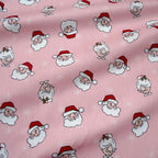 Christmas Twill Cotton Fabric – Santa, Trees & Holiday Prints, 0.5m x 1.6m