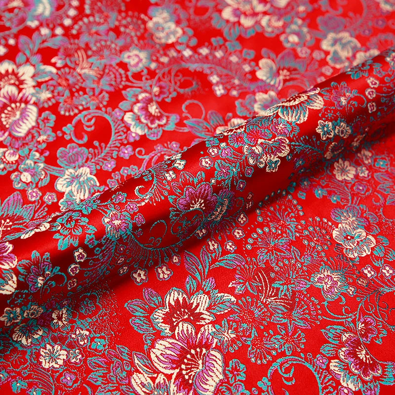 Brocade Jacquard Satin Fabric – 50x75cm (20"x30") | 13 Colors