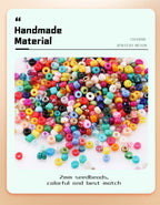 Set de 2000 Cuentas de Cristal de Semilla – 12 Colores Surtidos para Hacer Joyas, Pulseras y Manualidades DIY