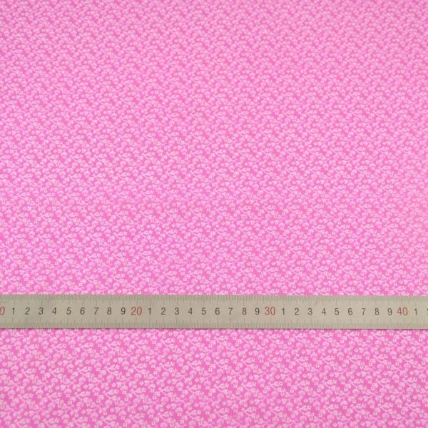 Teramil New Cotton Cloth Fabric Blue and Pink Flower Design for Sewing Home Textile Handicraft Patchwork Scrapbooking Needlework