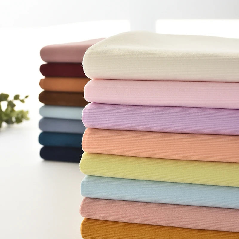 145*50cm/Pcs In Stock 21 Corduroy Fabric Cotton High Quality Plain Cotton Corduroy Fabric for Clothing