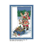 Christmas Stocking Cross Stitch Kit – Stamped 14CT & 11CT Embroidery Set | 13 Designs