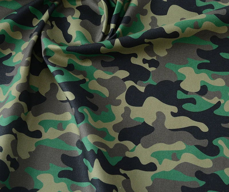 Camouflage 100% Cotton Fabric – 145cm Wide, Digital Print for Sewing, Quilting & DIY