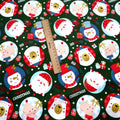 Christmas Twill Cotton Fabric – Santa, Trees & Holiday Prints, 0.5m x 1.6m