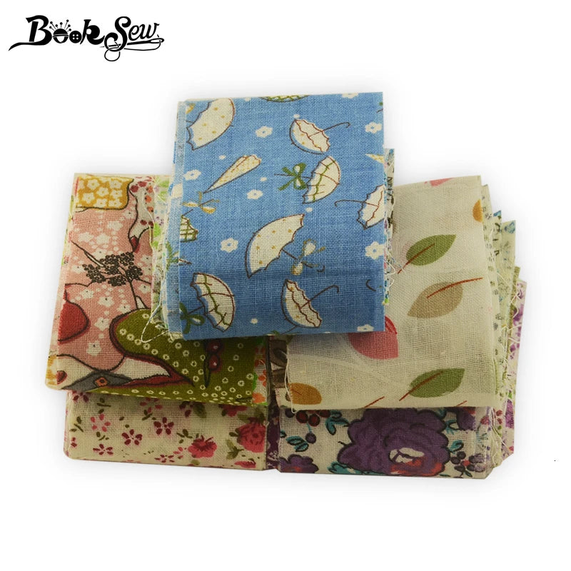 Booksew 5x50CM Jelly Roll Strips Cotton Fabric Printed Flowers 6-9 Pcs/Lot Telas DIY Patchwork Cloth Quilting Sewing Material