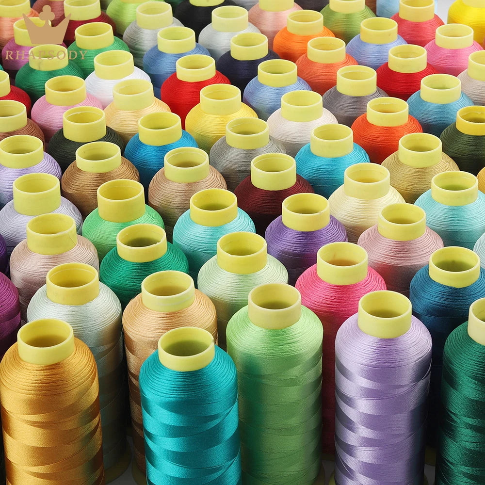 40WT Polyester Embroidery Thread – 5000 Meters per Spool | 128 Colors for Machine & Hand Embroidery