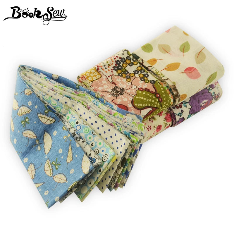 Booksew 100% Cotton Jelly Roll Strips – Printed Floral Patchwork Fabric, 6–9 Pcs, 5x50cm