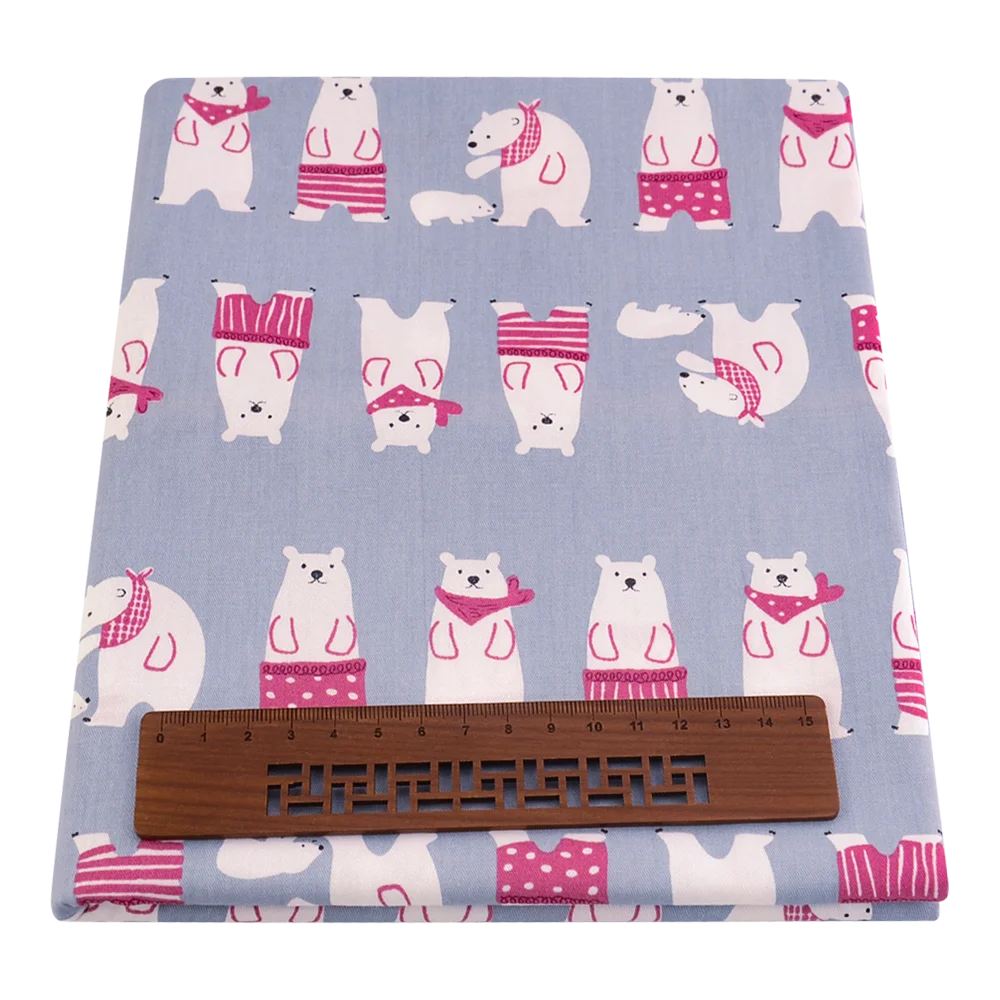 Teramila Cotton Fabric Meter Cute Cartoon Design Telas Tissu DIY Patchwork Quilts Dress Bedsheet For Baby Kids Home Textile