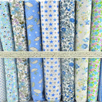 Cuadros de tela precortados – 100% algodón | Estampados florales, a cuadros y de rayas | Elige tu combinación de colores