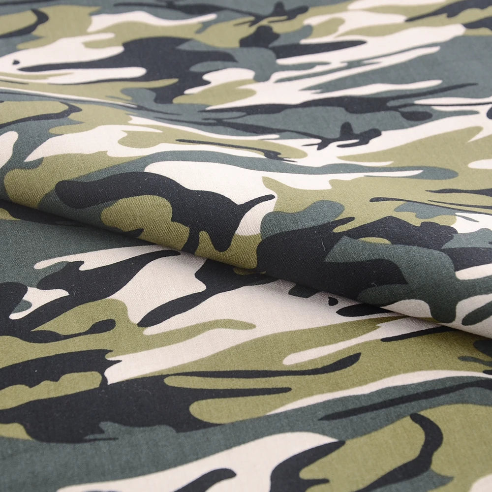 Camouflage Print 100% Cotton Poplin Quilting Fabric – 145cm Wide