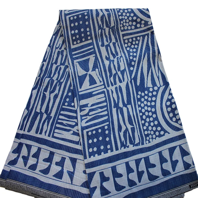 African Ankara Wax Print Fabric – 100% Polyester, 6 Yards (110cm Wide) – Floral Batik for Dresses & Banquet Wear