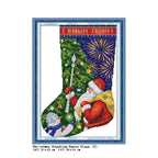 Christmas Stocking Cross Stitch Kit – Stamped 14CT & 11CT Embroidery Set | 13 Designs