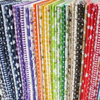 Cuadros de tela precortados – 100% algodón | Estampados florales, a cuadros y de rayas | Elige tu combinación de colores
