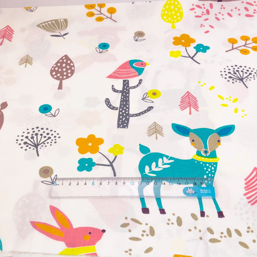 Teramila Cotton Fabric Meter Cute Cartoon Design Telas Tissu DIY Patchwork Quilts Dress Bedsheet For Baby Kids Home Textile