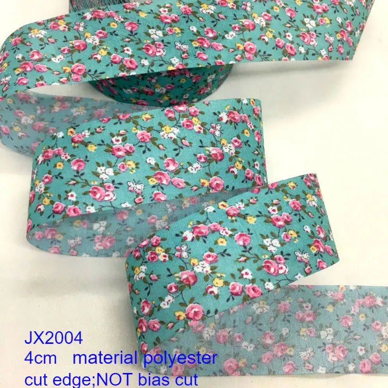 Floral Printed Fabric Ribbon – 10-Yard Roll