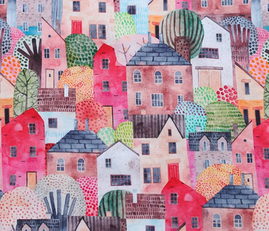 Fruit Print Cotton Fabric by the Meter – Breathable Woven Cloth for Quilting, Sewing & DIY