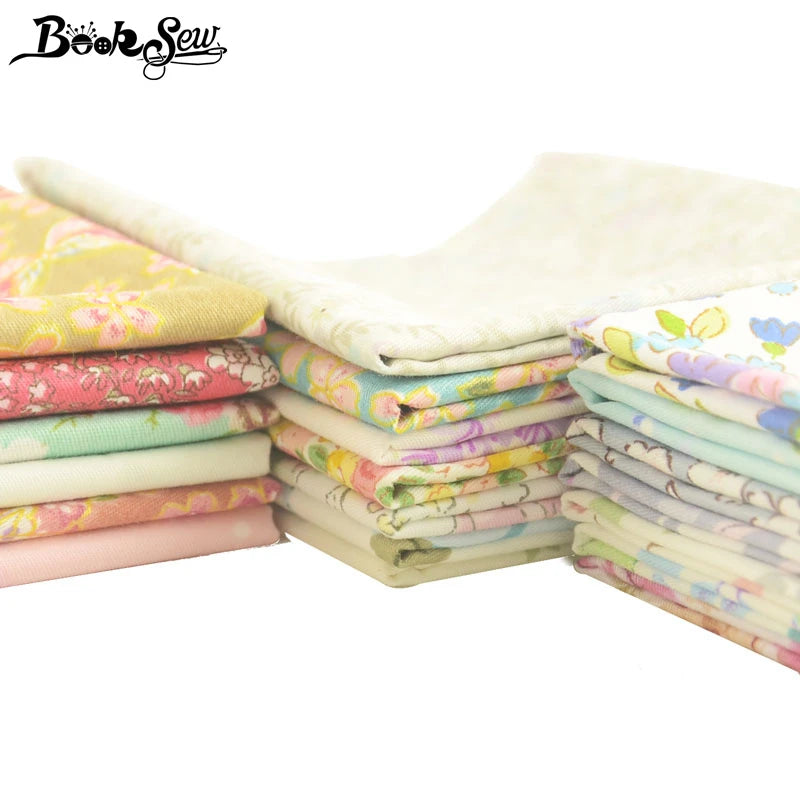 Booksew 100% Cotton Floral Print Fabric – 25x45cm Pre-Cut Quilting & Patchwork Piece