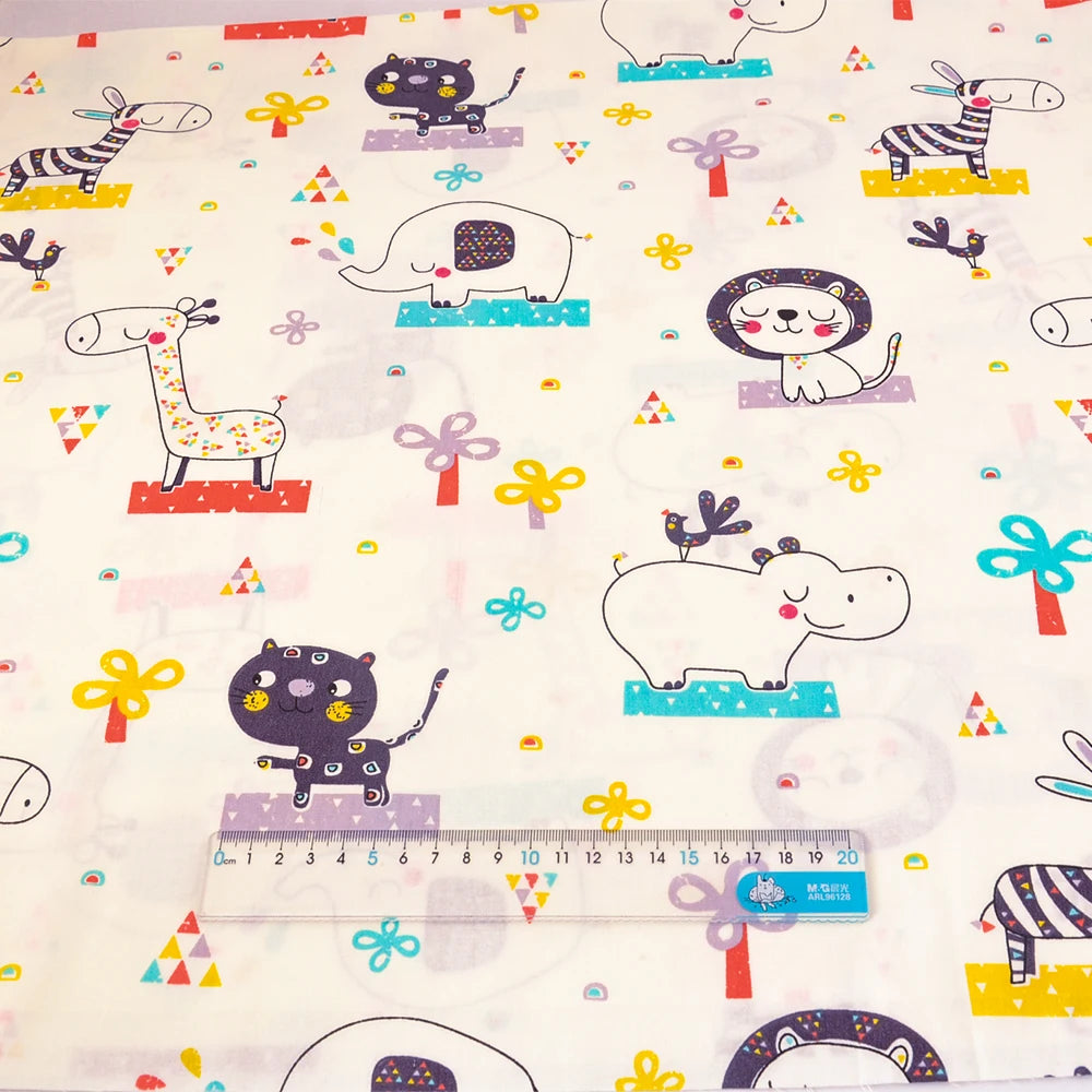 Teramila Cotton Fabric Meter Cute Cartoon Design Telas Tissu DIY Patchwork Quilts Dress Bedsheet For Baby Kids Home Textile