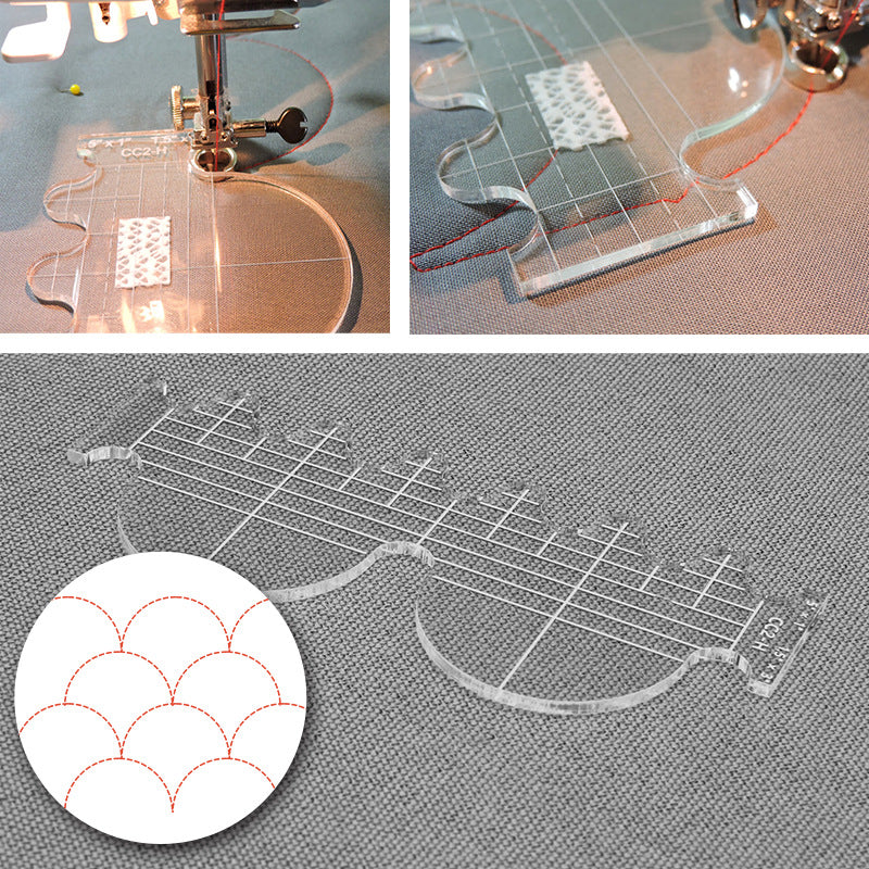 RLJLIVES 6-Piece Quilting Template Ruler Set – Acrylic Patchwork Stencils for DIY Sewing & Apparel
