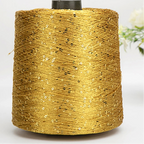 500G Hilo Fantasía de Lentejuelas Brillantes – Para Tejer a Mano y Ganchillo | Lentejuela de 3mm | 25 Colores