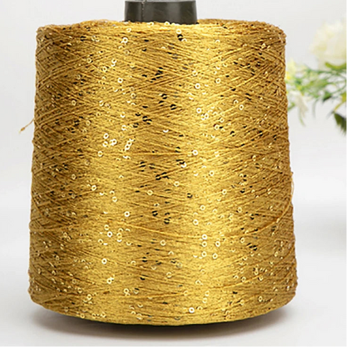 500G Glitter Fancy Yarn with Sequins – Hand Knitting & Crochet | 3mm Sequins | 25 Colors
