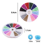 Set de 2000 Cuentas de Cristal de Semilla – 12 Colores Surtidos para Hacer Joyas, Pulseras y Manualidades DIY
