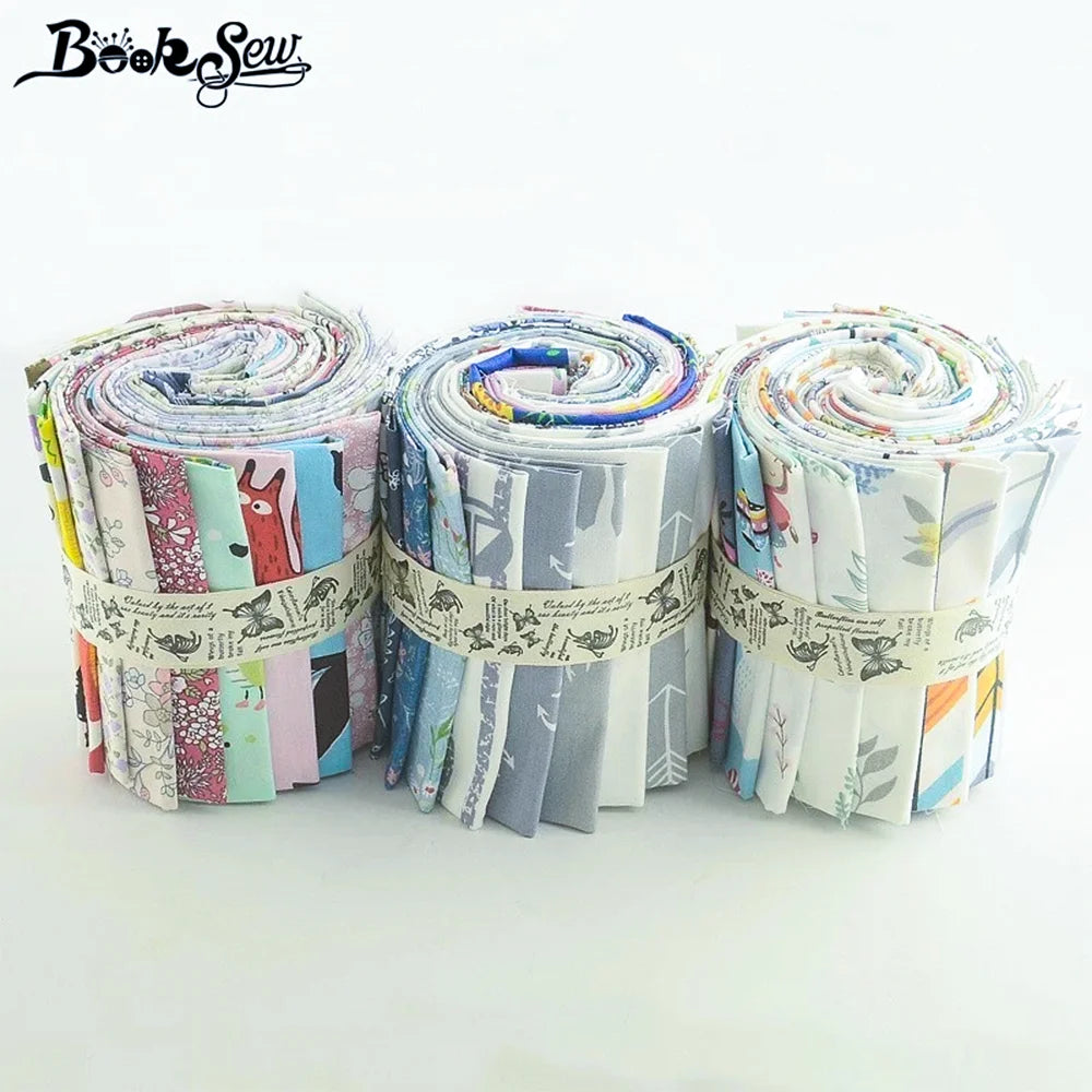 Booksew Cotton Fabric Fat Quarter – Floral, Animal & Cartoon Prints, 20×25cm