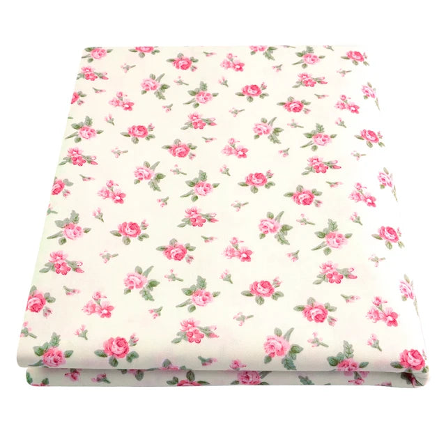 Floral Cotton Fabric - 25x45cm 100% Cotton Patchwork Fabric