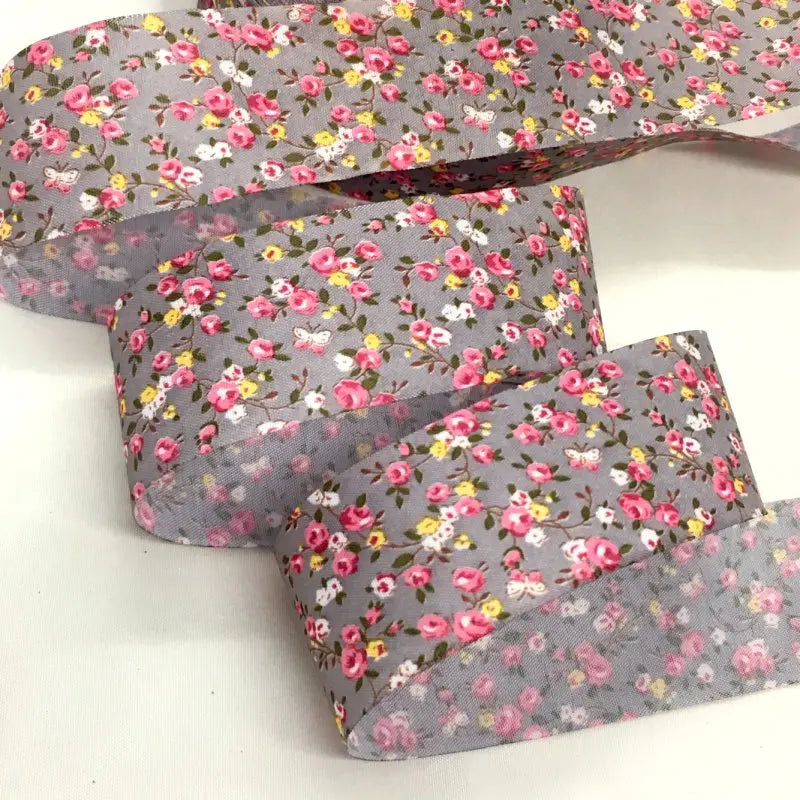 Floral Printed Fabric Ribbon – 10-Yard Roll