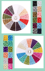 Set de 2000 Cuentas de Cristal de Semilla – 12 Colores Surtidos para Hacer Joyas, Pulseras y Manualidades DIY