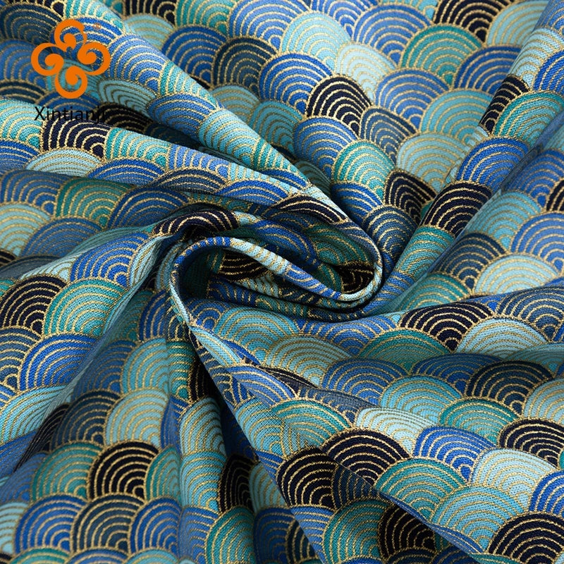 Japanese Navy Bronzed Print Cotton Kimono Fabric – 57" Wide, 200gsm | Quilting, Clothing & DIY Crafts (3 Sizes)