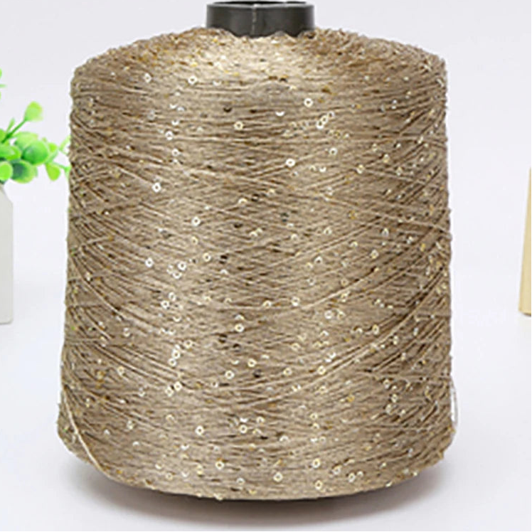 500G Hilo Fantasía de Lentejuelas Brillantes – Para Tejer a Mano y Ganchillo | Lentejuela de 3mm | 25 Colores