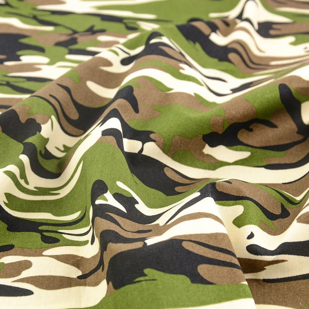 Camouflage Print 100% Cotton Poplin Quilting Fabric – 145cm Wide