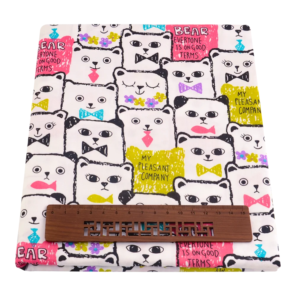 Teramila Cotton Fabric Meter Cute Cartoon Design Telas Tissu DIY Patchwork Quilts Dress Bedsheet For Baby Kids Home Textile