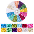 Set de 2000 Cuentas de Cristal de Semilla – 12 Colores Surtidos para Hacer Joyas, Pulseras y Manualidades DIY