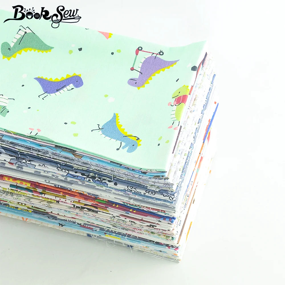 Booksew Cotton Fabric Fat Quarter – Floral, Animal & Cartoon Prints, 20×25cm